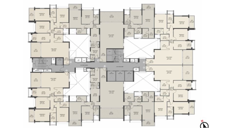 K-Raheja-Aurum-Typical-floor-Plan